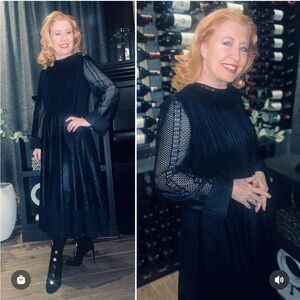 JULIEN DAVID fabulous runway midi dress with pockets! LIKE NEW.